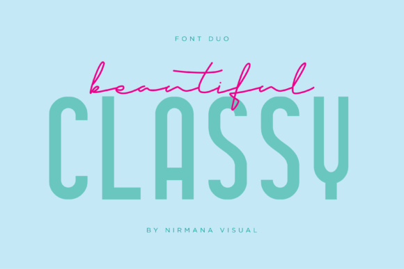 Classy Beautiful Duo Font for Crafters